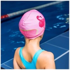 Шапочка для плавания детская ONLYTOP «Фламинго», тканевая, обхват 46-52 см - Фото 6