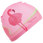 Шапочка для плавания детская ONLYTOP «Фламинго», тканевая, обхват 46-52 см - фото 8457553