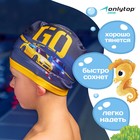 Шапочка для плавания детская ONLYTOP Swim GO, тканевая, обхват 46-52 см - фото 7664908