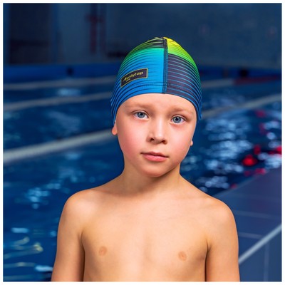 Шапочка для плавания детская ONLYTOP Swim, тканевая, обхват 46-52 см