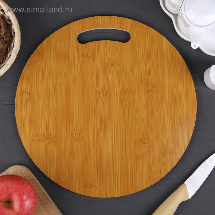 Доска для подачи Доляна «Цинза», d=30 см, толщина 0,8 см - Фото 1