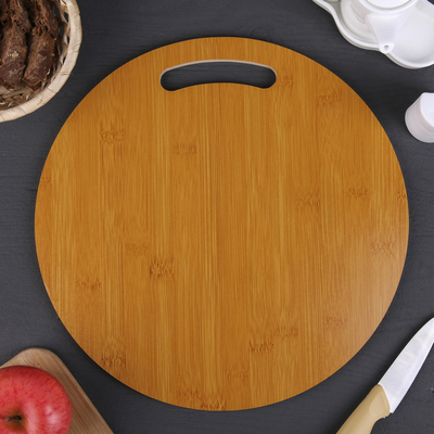 Доска для подачи Доляна «Цинза», d=32 см, толщина 0.8 см, бамбук
