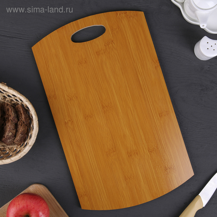 Доска для подачи Доляна «Финарро», 39.5×24 см, толщина 0.8 см, мдф бамбук - Фото 1