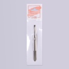 Пинцет для бровей и ресниц, со скошенным краем, узкий, 9 см - Фото 7