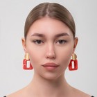 Серьги ассорти «Комильфо», прямоугольник, леопард, цвет чёрно-коричневый - Фото 2