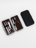 Набор маникюрный, 5 предметов, в футляре, чёрный - Фото 1