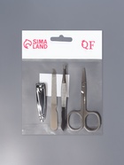 Набор маникюрный, 4 предмета, серебристый - Фото 4