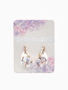 Серьги со стразами «Циркония» мини, круг, белые в золоте - Фото 8