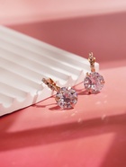 Серьги со стразами «Циркония» мини, круг, белые в золоте - Фото 6