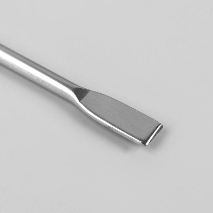 Шабер двусторонний, лопатка прямая, лопатка скошенная, в чехле, 11,5 см, цвет серебристый - фото 1906998076
