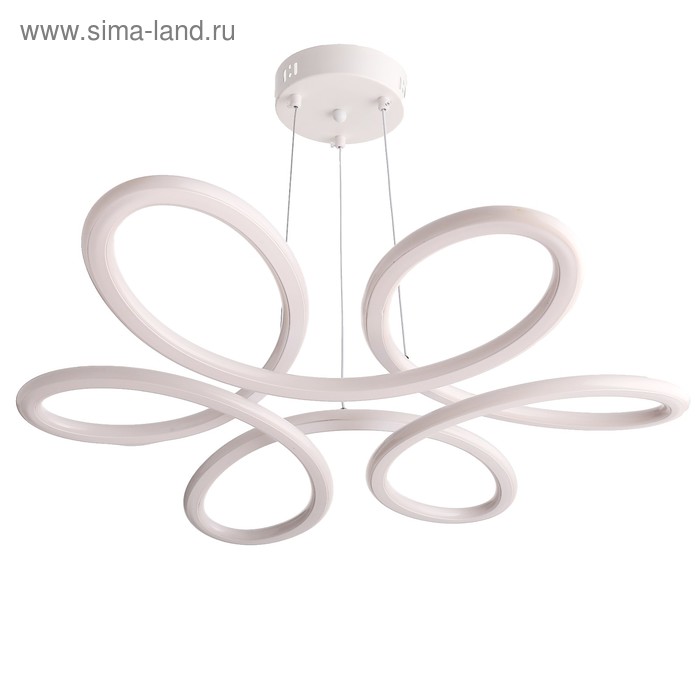 Люстра "Зигзаг" LED 160Вт 3000К - 6000К белый 64х64х10 см - Фото 1