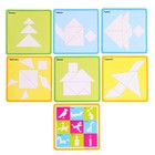 Головоломка «Танграм»: 5 карточек с 10 схемами, пластиковые детали, мозаика, по методике Монтессори - фото 3833441