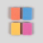 Бафы наждачные для ногтей, двусторонние, 4 шт, 3.5×2.5×1 см, разноцветные - Фото 3