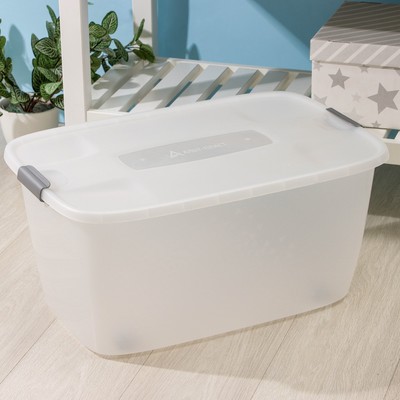 Бокс универсальный, 46 л, 60×40×29 см, на колёсиках, МИКС