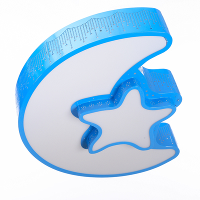 Люстра «Месяц со звездой» LEd=3 режима 68 Вт синий 50×54×13 см BayerLux