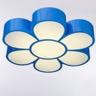 Люстра "Цветок" LED 3 режима 72Вт синий 50х55х8 см - Фото 3