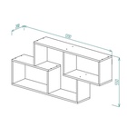 Полка навесная П-15 550х1200х200 Дуб выбеленный/Венге - фото 27780729