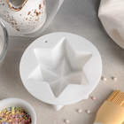 Форма силиконовая для муссовых десертов и выпечки Доляна «Звезда», 11,5×11,5 см (внутренний размер 10×8,5 см), цвет белый - Фото 3