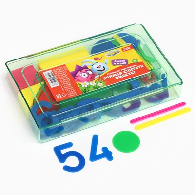 Счётный материал «Учимся считать», 130 элементов в наборе, Смешарики, МИКС