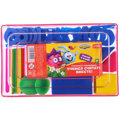 Счётный материал «Учимся считать», 130 элементов в наборе, Смешарики, МИКС