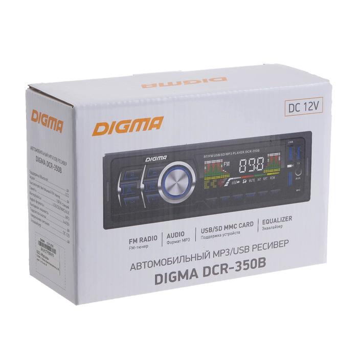 Автомагнитола Digma DCR-350B, Bluetooth - фото 51318287