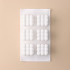 Форма для муссовых десертов и выпечки KONFINETTA «Рафаэль», силикон, 29.7×17.5×5.7 см, 6 ячеек (6.2×6.2 см), белая - Фото 2