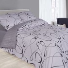 Постельное бельё Евро Адель Петля времени, 200х220см, 200х220см, 70х70см 2шт, сатин, 125г/м, хл100% - Фото 1