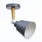 Спот "Цилиндр малый" 1x40Вт E27 серый 12х20х20 см - Фото 1