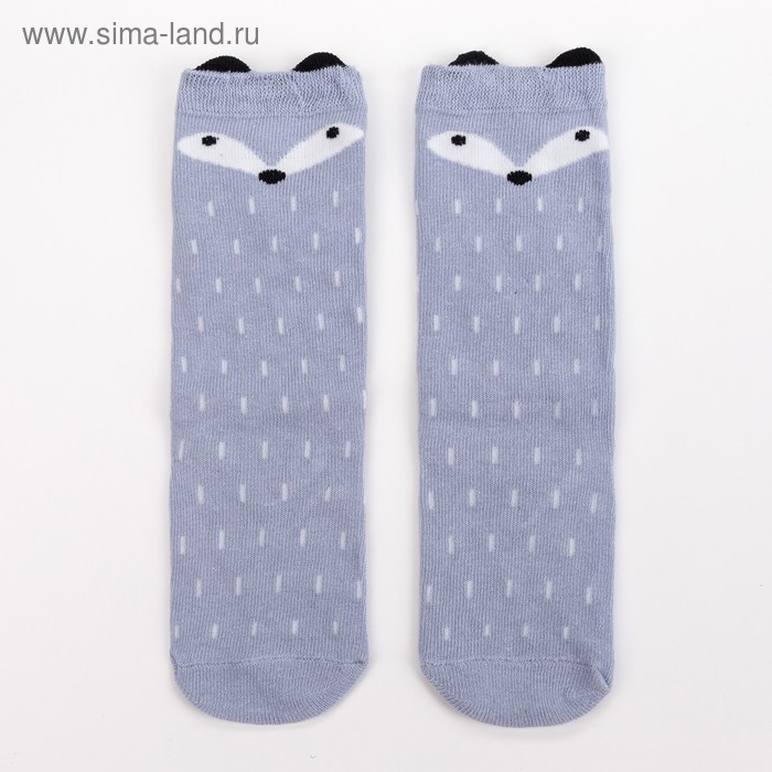 Гольфы детские, «Лисичка» цвет серый, размер 18-20 - Фото 1