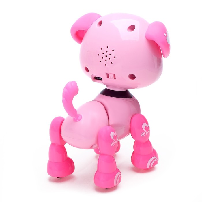 Интерактивный щенок «Маленький друг: Рокси», поёт песенки, цвет розовый - фото 1906998428