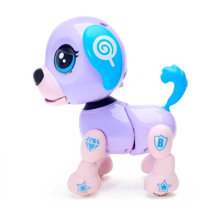 Интерактивная игрушка-щенок «Маленький друг», поёт песенки, отвечает на вопросы, цвет фиолетовый - фото 1887864487