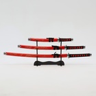 Макет оружия «Сувенирные катаны на подставке 3в1. Красный дракон», подарочный набор, ножны дерево, 54 см; 81 см; 100 см - Фото 2