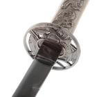 Сувенирное оружие «Катана на подставке», чёрные ножны, на рукоятке — голова орла - Фото 3