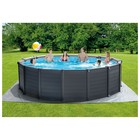 Бассейн каркасный INTEX Graphite Gray, 478×124 см, песочный фильтр-насос, лестница, тент, подстилка, 26384NP - Фото 5