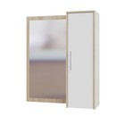 Настенное зеркало, 900 × 287 × 1044 мм, цвет дуб сонома / белый - Фото 1