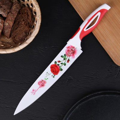 Нож кухонный Доляна «Розарий», лезвие 20 см, цвет МИКС