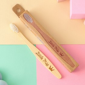 Зубная щётка детская Little Miss, бамбук 14 × 2 × 2 см Ош