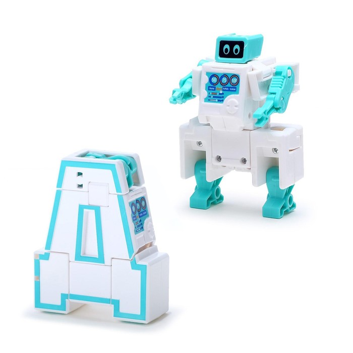 Набор роботов «Алфавит», трансформируется, световые и звуковые эффекты, 6 букв, собираются в 1 робота - фото 1909929822