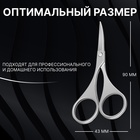Ножницы маникюрные «Premium», загнутые, 9 см, на блистере, цвет серебристый - фото 8458484
