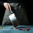 Нож - топорик кухонный Доляна «Лидер», двустороннее лезвие, 17×7 см - Фото 5