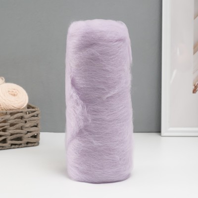 Шерсть для валяния "Кардочес" 100% полутонкая шерсть 100гр (106 жемчужный)