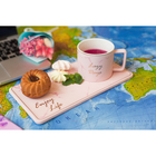 Чайная пара керамическая с ложкой «Эстетика», 2 предмета: кружка 280 мл, подставка 24×12 см, цвет розовый - Фото 4