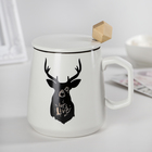 Кружка 380 мл «Природа», с керамической крышкой и ложкой - Фото 1