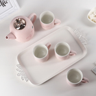 Набор керамический чайный "Радость встречи", 5 предметов: чайник 500 мл, кружка 150 мл, подставка - Фото 2