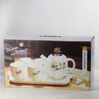 Набор керамический чайный "Радость встречи", 5 предметов: чайник 500 мл, кружка 150 мл, подставка - Фото 5