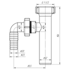 Патрубок слива "АНИ Пласт", 1 1/2", с отводом для стиральной машины - фото 23900979