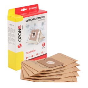 Мешки-пылесборники P-04 Ozone бумажные для пылесоса, 5 шт