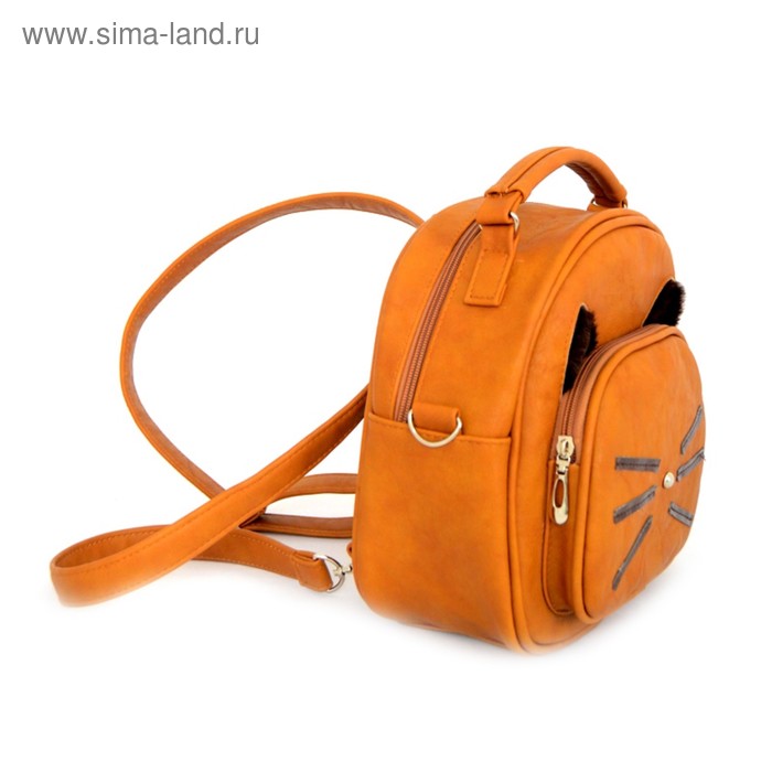 Сумка-рюкзак Gatito, горчица - Фото 1