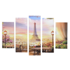 Модульная картина "Париж"(2-23х52; 2-24х70; 1-24х80) 120х80см - фото 318185088