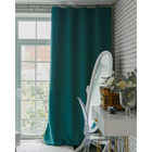 Штора блэкаут портьерная «Этель», размер 145×265 см, цвет изумрудный - Фото 2